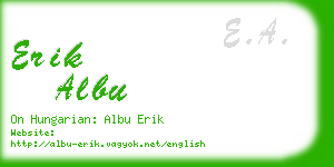 erik albu business card